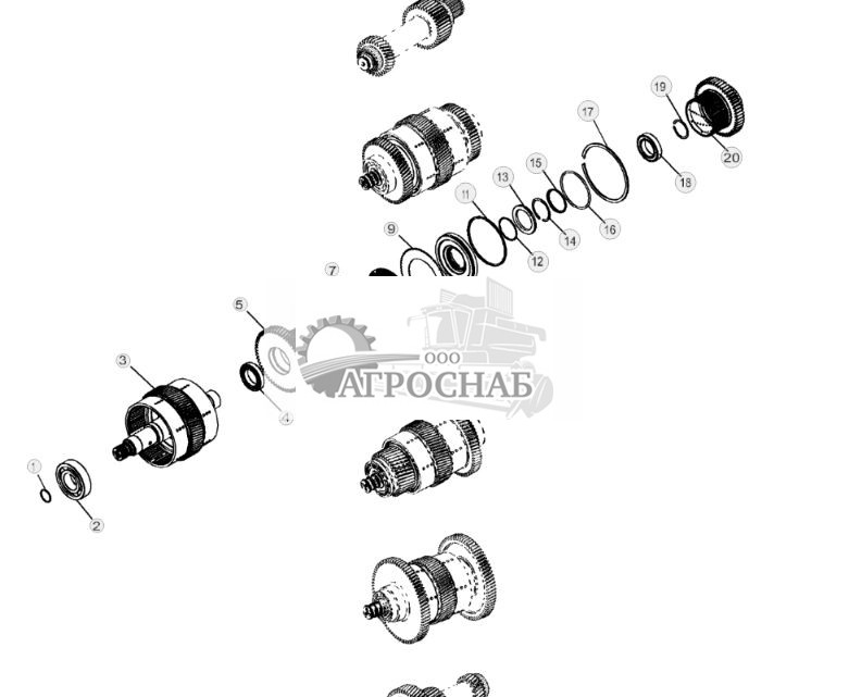 YZ106681 Вал третьей ступени в сборе - ST764213 68.jpg